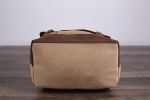 Sac à dos en toile et cuir véritable, look moderne, pour voyage, ordinateur portable, imperméable, haute qualité, vente en gros, personnalisable, capacité 36-55L, sur mesure - Product Image 4