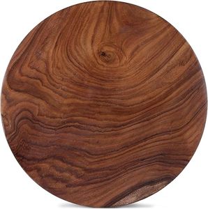 Wooden Rolling Board and Rolling Pin Set Traditional Indian Roti <b>Chapati</b> Making Kitchen Tool Round Wooden Chakla Belan - Product Image 2