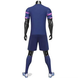 Conjunto de Camiseta y Pantalones Cortos de Fútbol Personalizables 100% Poliéster, Transpirables, de Secado Rápido, con Estampado Digital Frontal, Ropa Deportiva de Verano - Product Image 2