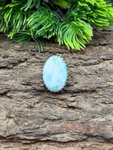 Larimar Vintage Oval Cut IGI Certified 925 Sterling Silver Plated Luxury Premium Grade Women's <b>Ring</b> Gift - Product Image 6