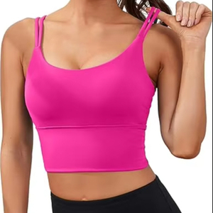 Nouveau soutien-gorge de sport sans bretelles à maintien élevé avec logo personnalisé sur le devant pour femmes, en matière respirante Spandex/Nylon - Product Image 3