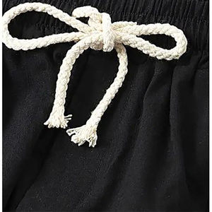 Ensemble court décontracté d'été respirant 2 pièces avec logo personnalisé, t-shirt à manches courtes en coton pour femme et short d'été pour homme, unisexe - Product Image 5