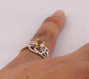 High Quality Natural Citrine <b>Ring</b> 925 Sterling Silver Jewelry Handmade Yellow <b>Crystal</b> Gemstone <b>Ring</b> for Women Fine Jewelry - Product Image 3