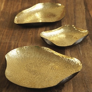 Cuenco Metálico Minimalista de 13.25 Pulgadas de Diámetro, Plato Decorativo Pulido para Exhibición en Mesa - Product Image 2