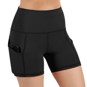 Pantaloncini Sportivi da Donna a Vita Alta con Tasche Laterali per Fitness e Yoga - Product Image 3