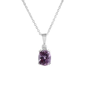 Pendentif en argent sterling Alexandrite, pierre précieuse changeante de couleur, plaqué or 14 carats, fait main, cadeau de fiançailles ou de Saint-Valentin - Product Image 6