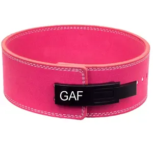GAF เข็มขัดล็อคยกน้ำหนัก100% หนังแท้แท้ป้องกันมืออาชีพระบายอากาศแยกชิ้นทำจากหนังแท้ - Product Image 1
