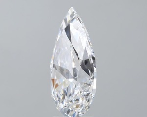 Diamant de laboratoire taille poire 4,02 carats, couleur D, clarté SI1, triple excellente, certifié CVD, éclat blanc, solitaire, pierre précieuse non montée - Product Image 2