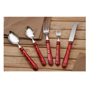 Juego de cubiertos de diseño metálico, Set de Cubiertos con acabado brillante - Product Image 3