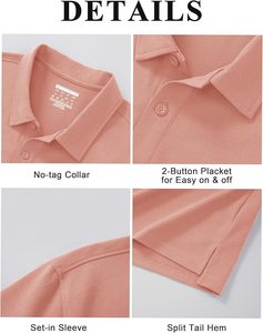 Polos de Hombre de 2 Botones, Camisetas de Algodón de Manga Corta con Cuello de Golf, Polos Clásicos Transpirables y Suaves - Product Image 5