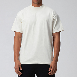 T-shirt vintage en coton blanc, style streetwear, coupe oversize à épaules tombantes, impression personnalisée de haute qualité, tissu épais, pour homme - Product Image 5