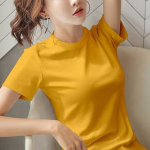 เสื้อยืดผู้หญิงแบบถัก ดีไซน์เรียบง่าย ผลิตตามสั่ง ขายส่ง ผ้าฝ้าย 100% คอกลม แขนสั้น สวมใส่สบาย แห้งเร็ว ระบายอากาศได้ดี - Product Image 2