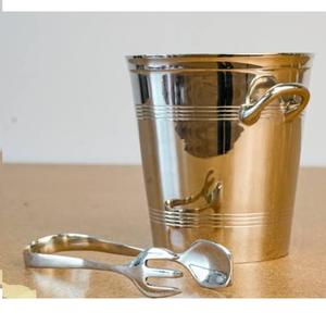 Seau à glace vintage pour champagne, idéal pour le camping et les fêtes en plein air, design simple en fer, grande capacité, très vendu - Product Image 1
