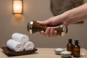 คันคันซาอายุรเวท: ด้ามไม้สัก, เครื่องมือนวดผ่อนคลาย - Product Image 4