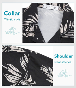 เสื้อเชิ้ตชายหาดแขนสั้นผ้าโพลีเอสเตอร์/คอตตอน ระบายอากาศ ป้องกันรังสียูวี 50+ แห้งเร็ว สำหรับตกปลา ใส่ลำลองในฤดูร้อน ลายพิมพ์ซับลิเมชั่น ติดกระดุม - Product Image 4