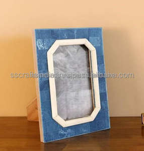 Cadre photo de luxe fait à la main moderne en bois et os incrusté de typographie imprimé élégant décor de maison/hôtel expédition dans le monde entier depuis l'Inde - Product Image 6