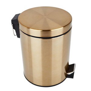 Cubo de basura al por mayor para el hogar, contenedor de residuos de acero inoxidable con detalles de remaches para baño y oficina - Product Image 3