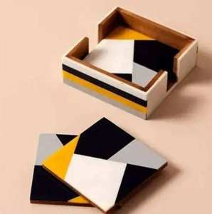 Sous-verres en résine faits à la main pour la maison et le bureau, design moderne en époxy de luxe 5 mm, écologiques, parfaits pour les tasses, les mugs et les verres, décoration de table idéale - Product Image 6