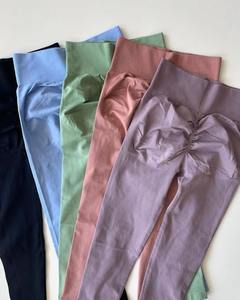 Leggings pour femmes en gros, logo personnalisé, yoga, gym, fitness, vêtements de sport, taille haute, compression, séchage rapide, respirant, tricoté, approvisionnement en vrac - Product Image 4