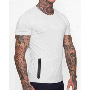 T-shirts de jogging grande taille pour hommes, coupe slim décontractée, col rond, légers, 100% coton, t-shirt pour hommes grande taille - Product Image 3