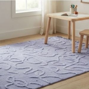 Nouvelle arrivée : tapis de bain rectangulaire en coton à motif abstrait, fabrication indienne, tissage plat moderne, lavable, décoration de salle de bain, en vente. - Product Image 6