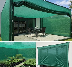 Malla de sombreo verde de 5 mm x 5 mm, 150 g/m², película bloqueadora solar para protección de plantas de jardín, cubierta exterior - Product Image 4