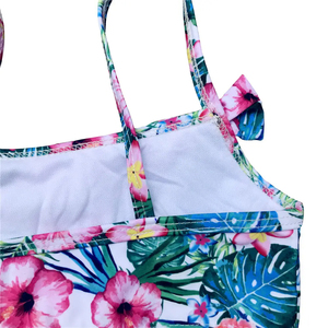 Conjunto de Bikini Halter para Niñas en Oferta - Traje de Baño Personalizado con Estampado Floral para Niñas de 2 a 8 Años con Lazo Sexy y Mezcla de Spandex de Alta Calidad - Product Image 6