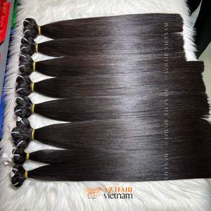 Mèches de cheveux pleine longueur et lisse de couleur noire à cuticule alignée Extensions de cheveux bon marché longue durée de vie - Product Image 1