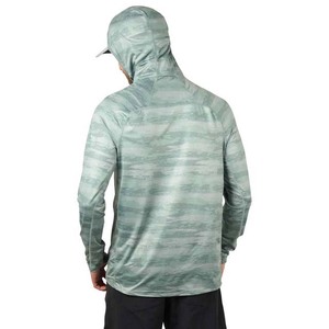 Chemise de pêche à manches longues unisexe à capuche, imprimé camouflage, séchage rapide, UPF 50, imperméable, 100% polyester, vêtements d'extérieur, taille adulte - Product Image 3