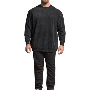 เสื้อสเวตเชิ้ตผู้ชายไซส์ใหญ่ ผ้าสแปนเด็กซ์/โพลีเอสเตอร์ ถักลายสก็อต คอกลม แขนยาว ไม่หด ระบายอากาศได้ดี ซักเครื่องได้ - Product Image 4