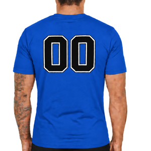 Camiseta Ajustada Azul Rey para Hombre, Manga Corta, Cuello Redondo, Estampado Personalizado, Corte Slim, Informal, de Algodón, Venta al Por Mayor, Ropa Urbana Deportiva - Product Image 2