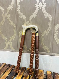Brass Antique Nautical Handle Polished Multifunction Walking <b>Stick</b> with Designer Wooden Head Graduation Easter - Product Image 4