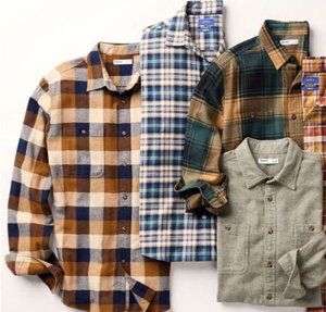 Chemises en flanelle décontractées à manches longues pour hommes grandes tailles, 100 % coton, à carreaux, avec fermeture boutonnée dissimulée et coupe ample – Vente en gros - Product Image 4