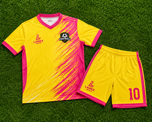 Ensemble de maillots de football personnalisés de haute qualité pour hommes et garçons, respirant, vêtements de sport d'équipe, chemise à manches courtes, shorts, kit de club - Product Image 6