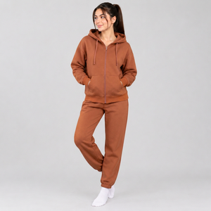 <b>Women</b> <b>Thermal</b> Tracksuit Supplier Insulating Matching Jacket and Pants for Cold Season Sportswear Manufacturing Orders - Product Image 6