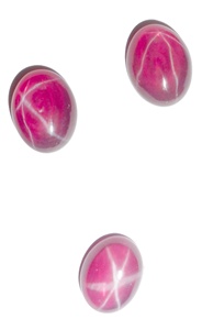 Rubis étoilé transparent ovale 11x14 mm 10 carats, cabochon poli créé en laboratoire avec effet étoile à 6 branches pour la fabrication de bijoux - Product Image 4