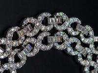 Cadena de Eslabones Infinitos Personalizada de 10 mm, Plata de Ley 925, Chapada en Oro Rosa, con Diamantes de Corte Brillante, Collar para Hombre, Estilo Hip Hop