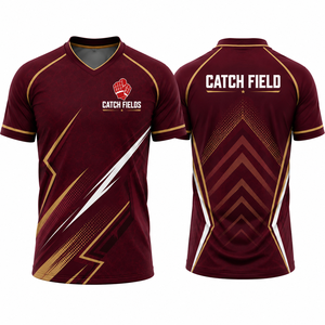 Camisetas de fútbol sublimadas personalizadas, ropa deportiva, ropa de entrenamiento, camiseta de fútbol con cuello en V para unisex, servicio OEM - Product Image 5