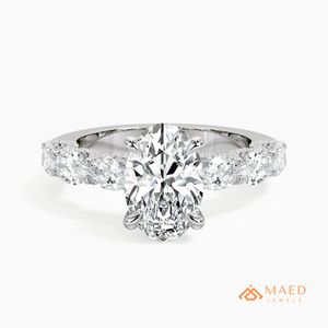 Bague en argent sterling 925 avec trois pierres de moissanite en forme de poire pour femme, bijoux élégants pour fiançailles, anniversaire, style quotidien - Product Image 1
