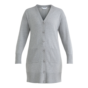 Cardigan long pour femme, col en V, noir uni, manches longues, tricoté, boutonné sur le devant, pull décontracté, idéal pour l'hiver, coupe longue - Product Image 4