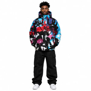 OEM Winter Streetwear High Quality Designer Puffer Jacket Custom Print <b>Pattern</b> Windproof Warm Down Bubble Jacket <b>For</b> Men - Product Image 5
