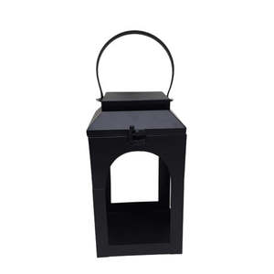 Lanterne carrée de qualité supérieure avec poignée, couleur noire, petite taille, lanterne suspendue et décorative pour la maison et la décoration de mariage - Product Image 5