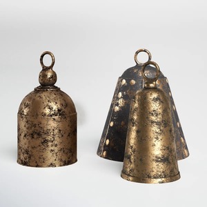 Campanas Colgantes de Bronce Antiguo, Forma Redonda, Hechas a Máquina, Adornos Decorativos - Product Image 5