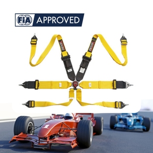 เข็มขัดนิรภัยสำหรับแข่งรถ FIA 8853 2016 แบบ 6 จุด พร้อมสายรัดเอวขนาด 3 นิ้ว และระบบดึงขึ้น จำหน่ายราคาส่ง - Product Image 1