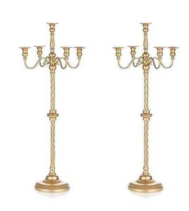 Candelabros para Bodas, Accesorios de Metal, Candelabros de Hierro Dorado, Portavelas para Decoración del Hogar y Bodas - Product Image 3