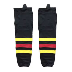 White <b>Knee</b> <b>High</b> Basketball <b>Socks</b> With Navy And Orange Stripes Breathable Knitted For Adults - Product Image 5