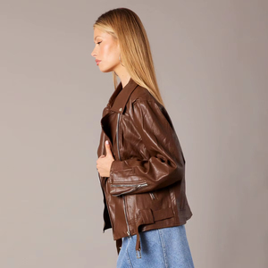 Vestes en cuir élégantes et respirantes, best-sellers, disponibles en différentes couleurs, au meilleur prix, vente directe, vestes en cuir véritable pour femmes - Product Image 4
