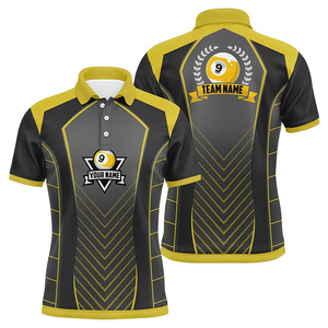 Polo de billard pour homme en vente en ligne, design sportif à séchage rapide, manches courtes, toutes tailles disponibles - Product Image 6