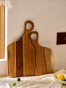 Tablas de cortar de madera rectangulares con mango, paquete combinado para uso en la cocina, ecológicas y personalizables. - Product Image 5