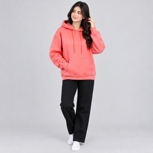 Sweat-shirt à capuche pour femme avec strass, détails en cristal décoratifs, coupe classique, molleton doux, manches longues, design personnalisé - Product Image 1
